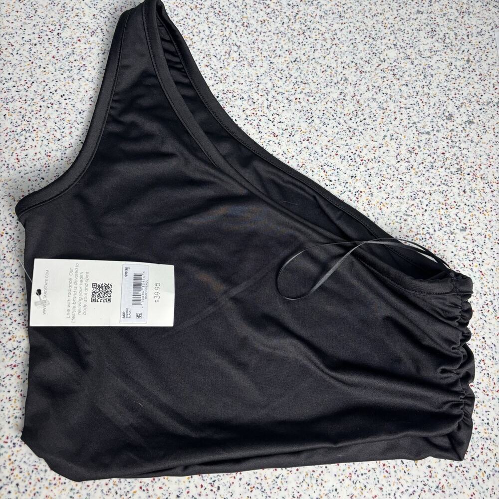 NWT As Revival Altar’d State Medium Black One Strap Swim Top New Resort